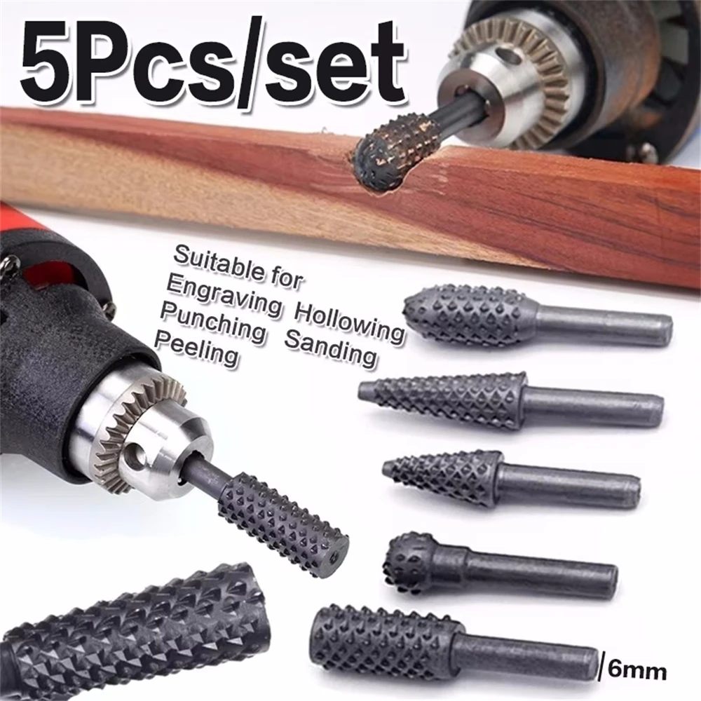 Woodworking Rasps And Files - 5PCS Rotary Craft File Rotary Rasp