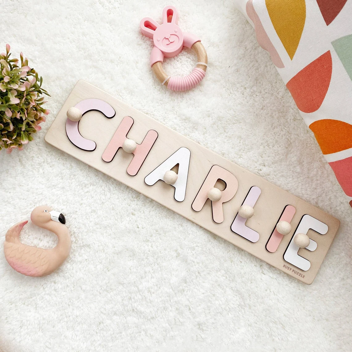 Woodworking Hobby - Puzzle con nome personalizzato con picchetti
