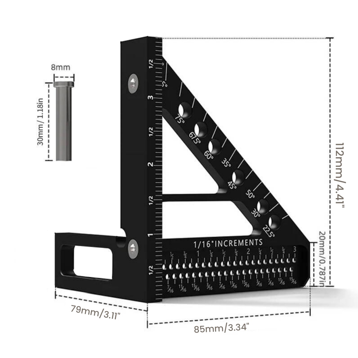 Goniometro quadrato in lega di - Woodworking Multi Tool recensione e prezzo
