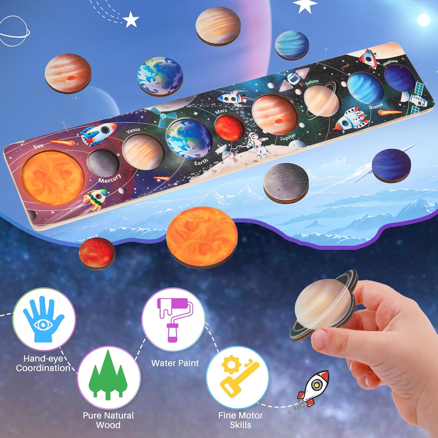 Puzzle pianeta spaziale in leg - Woodworking Game recensione e prezzo